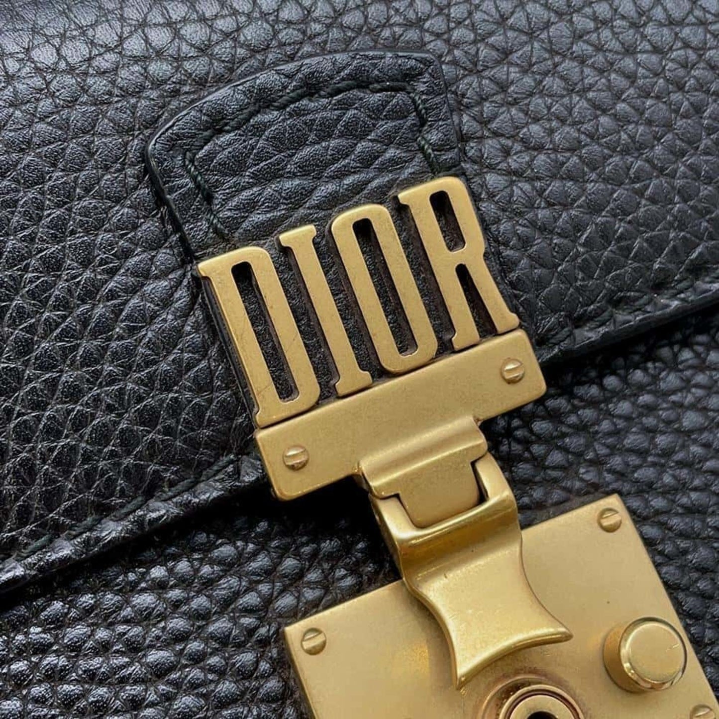 Dior Addict Black Leather Clutch Bag