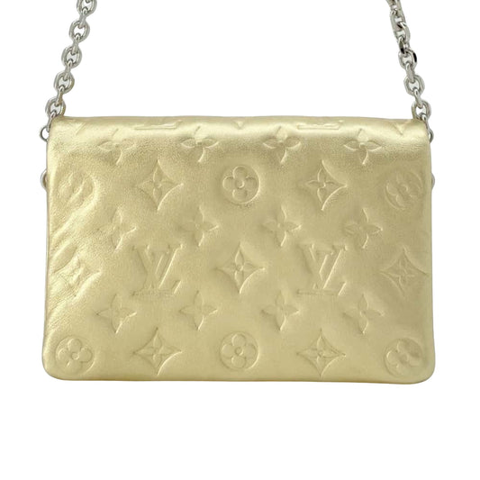 Louis Vuitton Gold Leather Shopper Bag