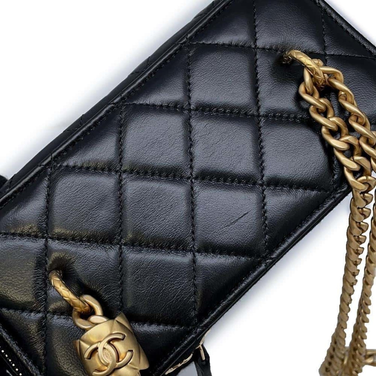 Chanel Black Suede Shopper Bag