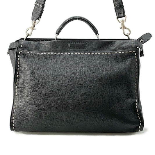 Fendi Black Leather Hand Bag