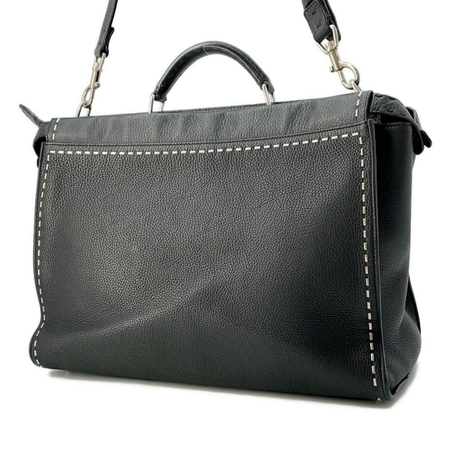 Fendi Black Leather Hand Bag