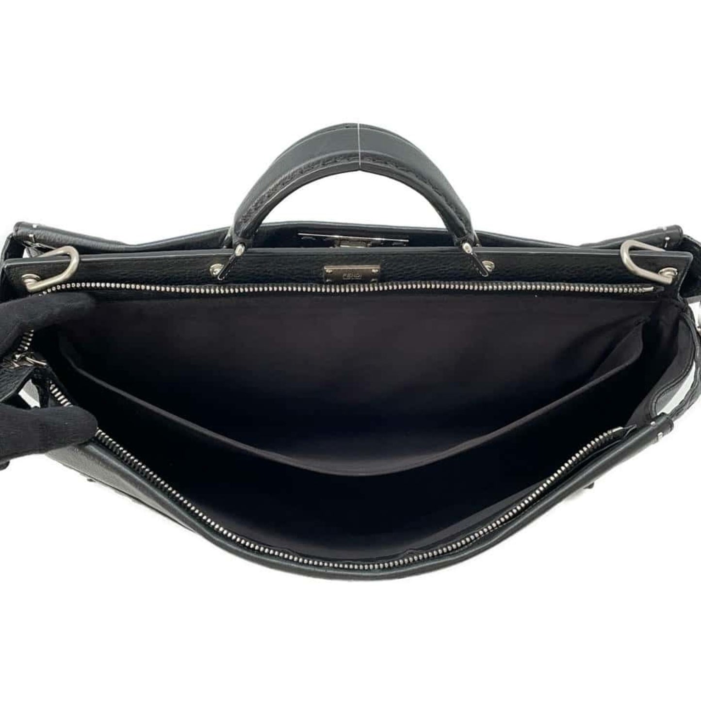 Fendi Black Leather Hand Bag