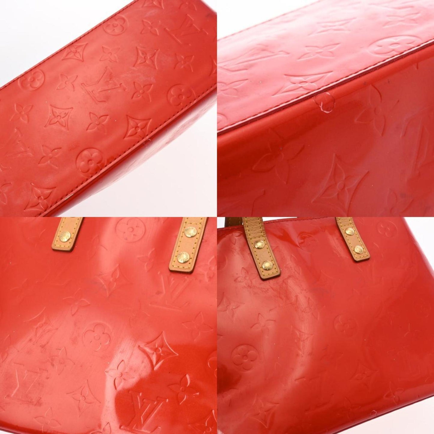 Louis Vuitton Reade Red Patent Leather Hand Bag