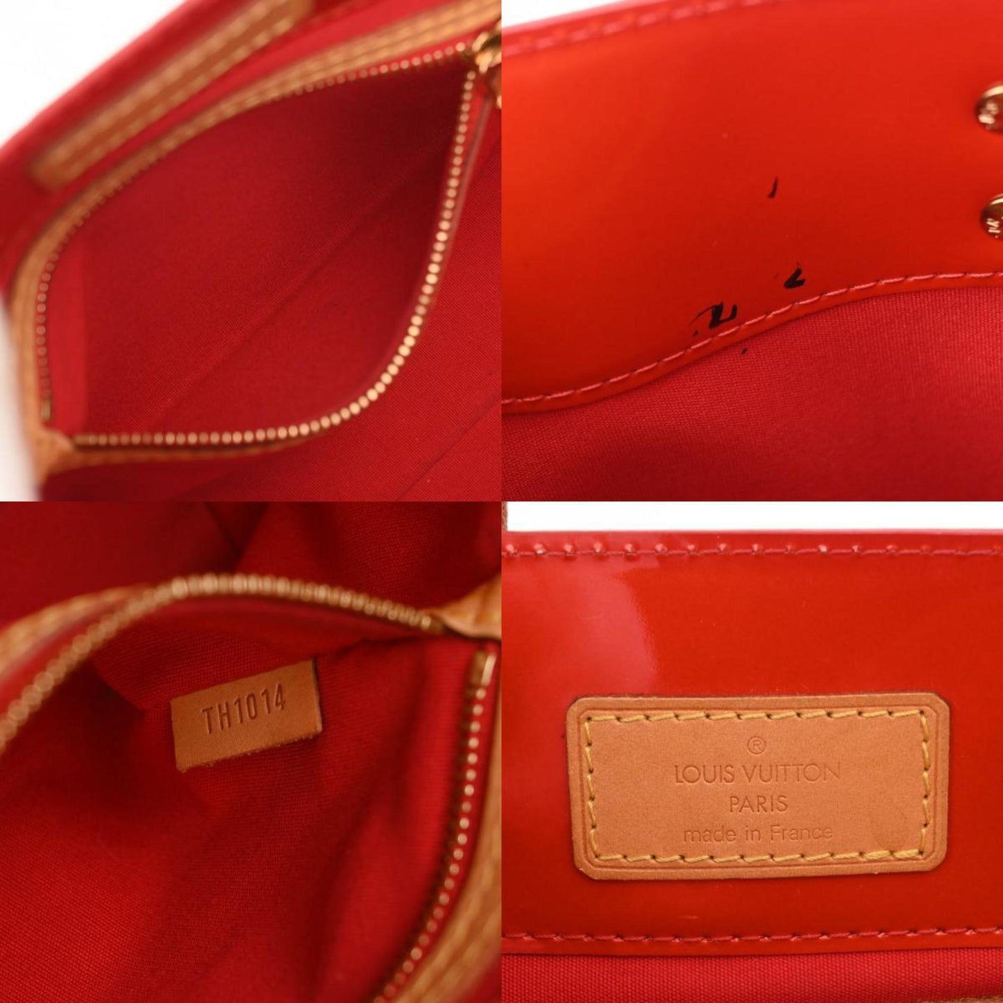 Louis Vuitton Reade Red Patent Leather Hand Bag