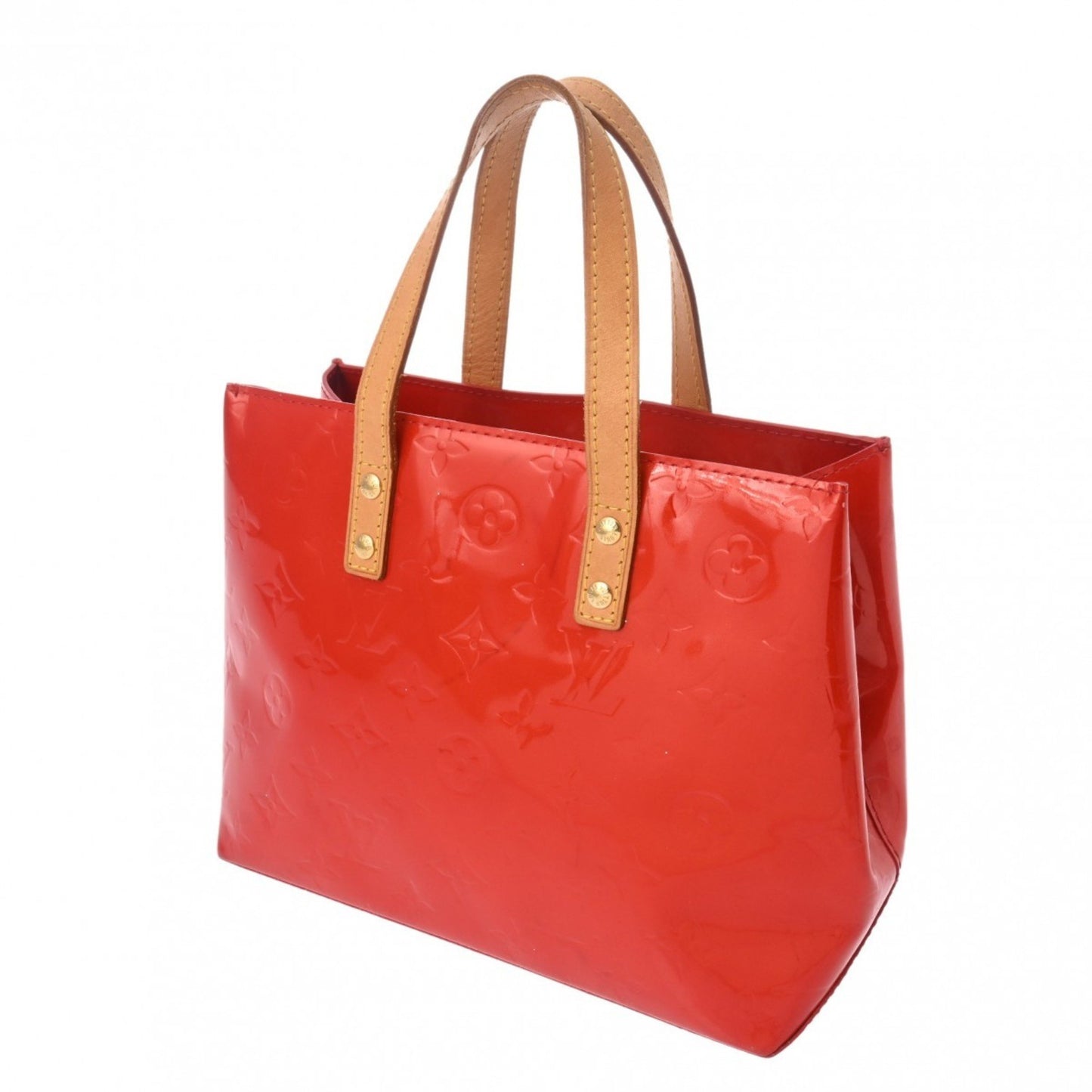 Louis Vuitton Reade Red Patent Leather Hand Bag