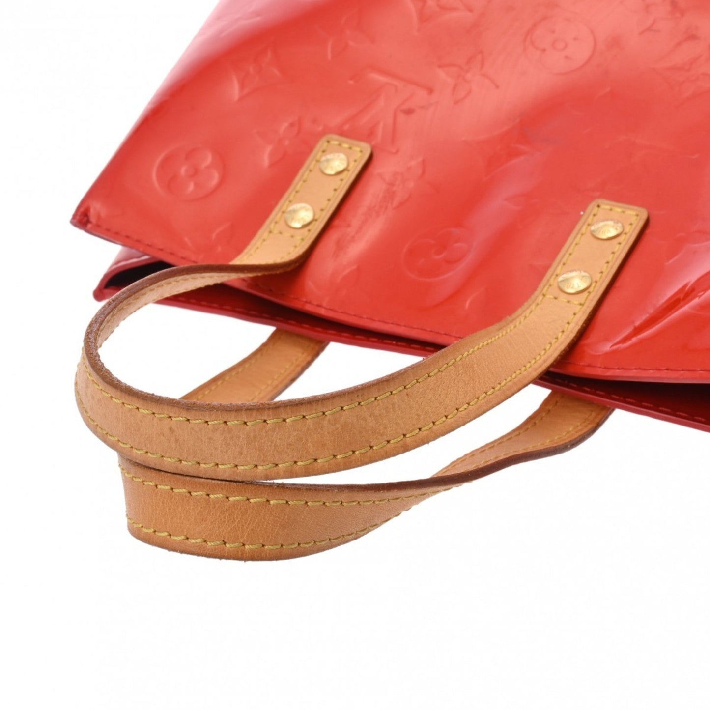 Louis Vuitton Reade Red Patent Leather Hand Bag