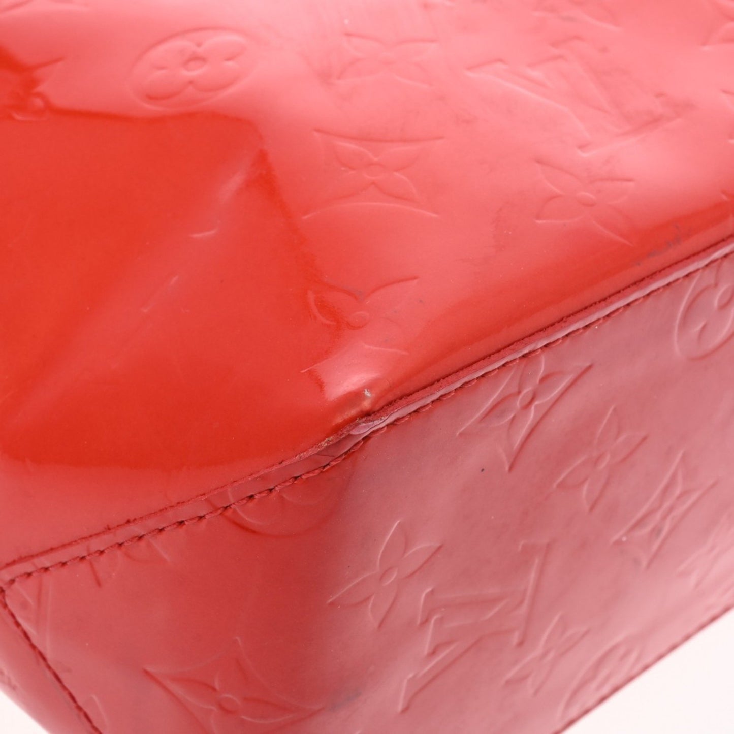 Louis Vuitton Reade Red Patent Leather Hand Bag