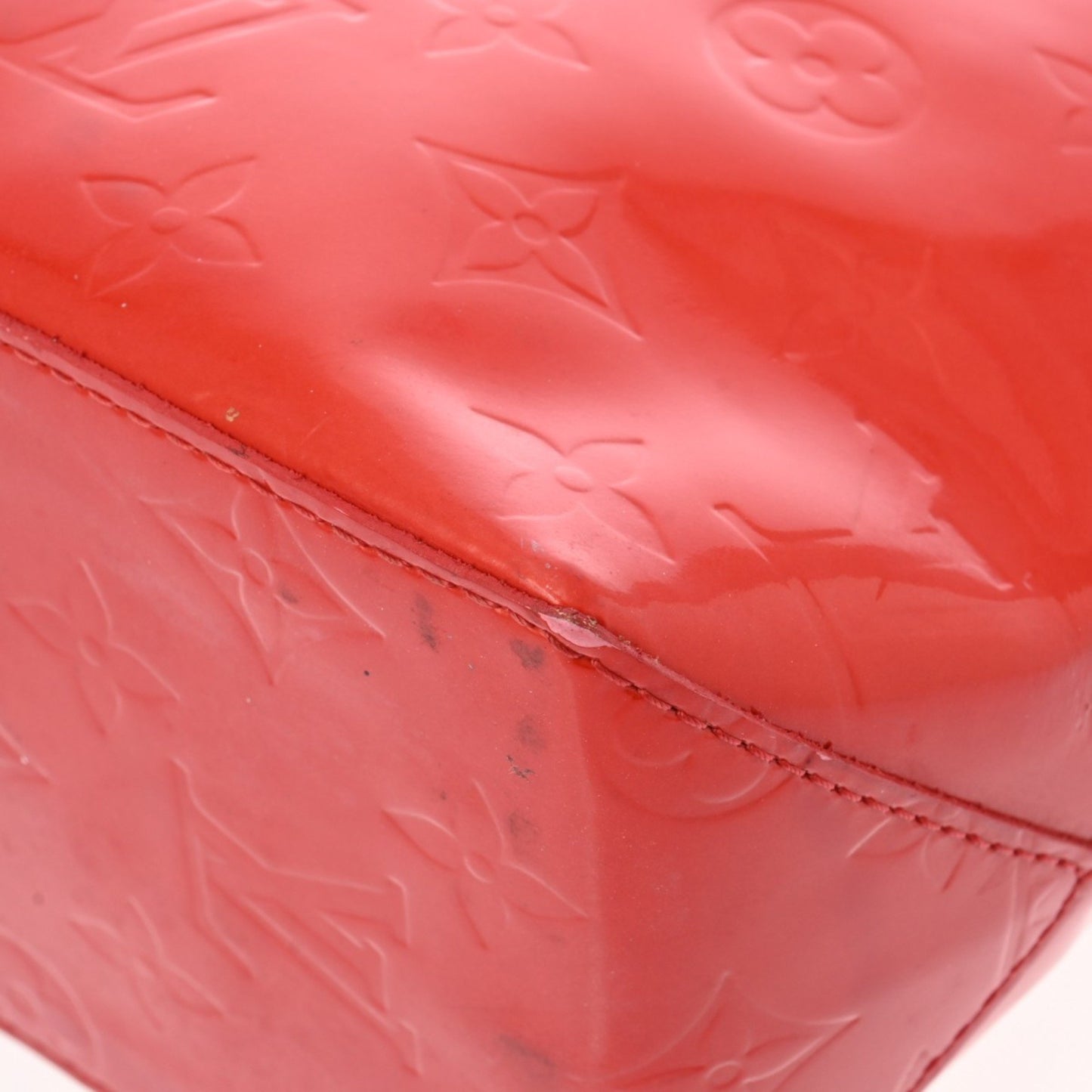 Louis Vuitton Reade Red Patent Leather Hand Bag