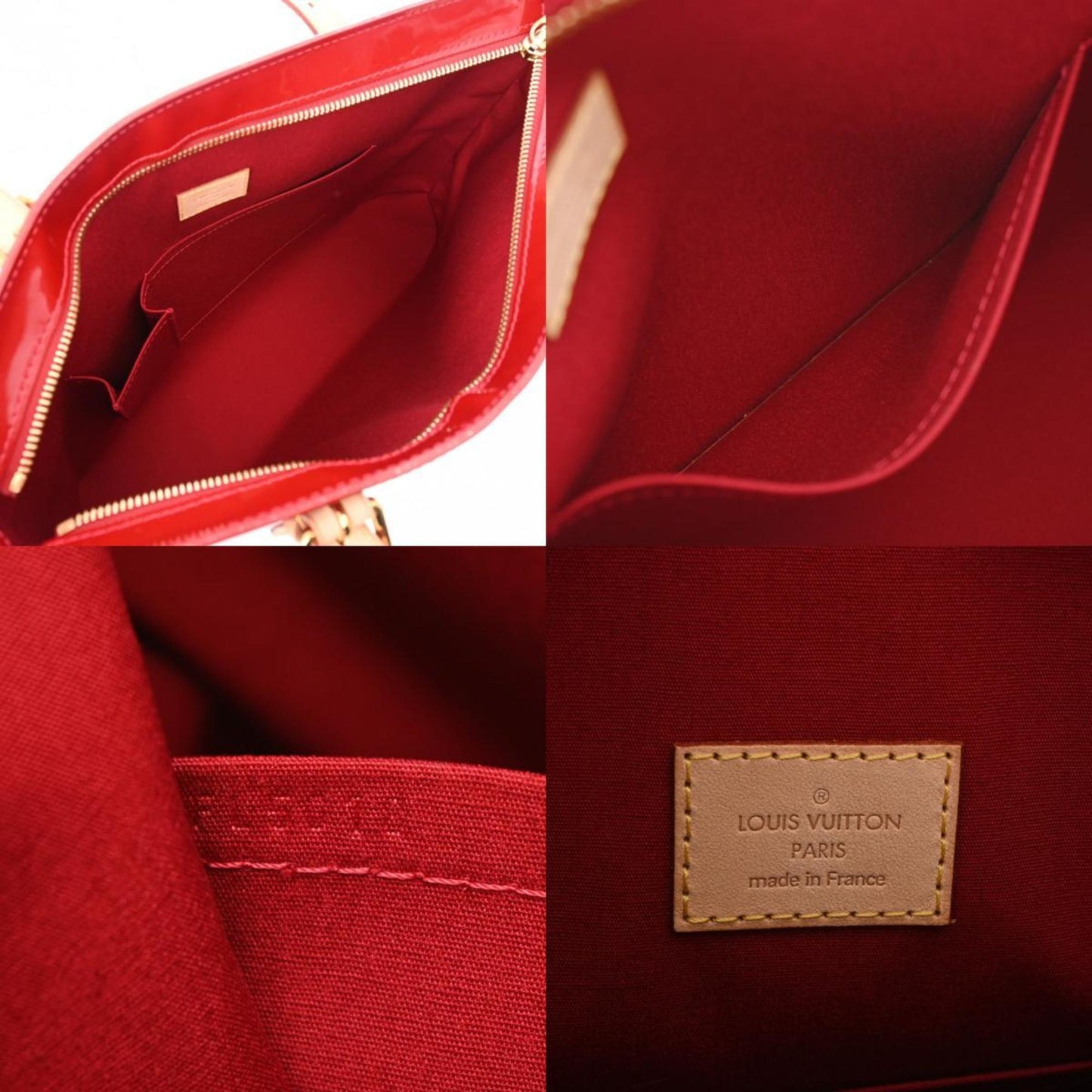 Louis Vuitton Brentwood Red Patent Leather Tote Bag