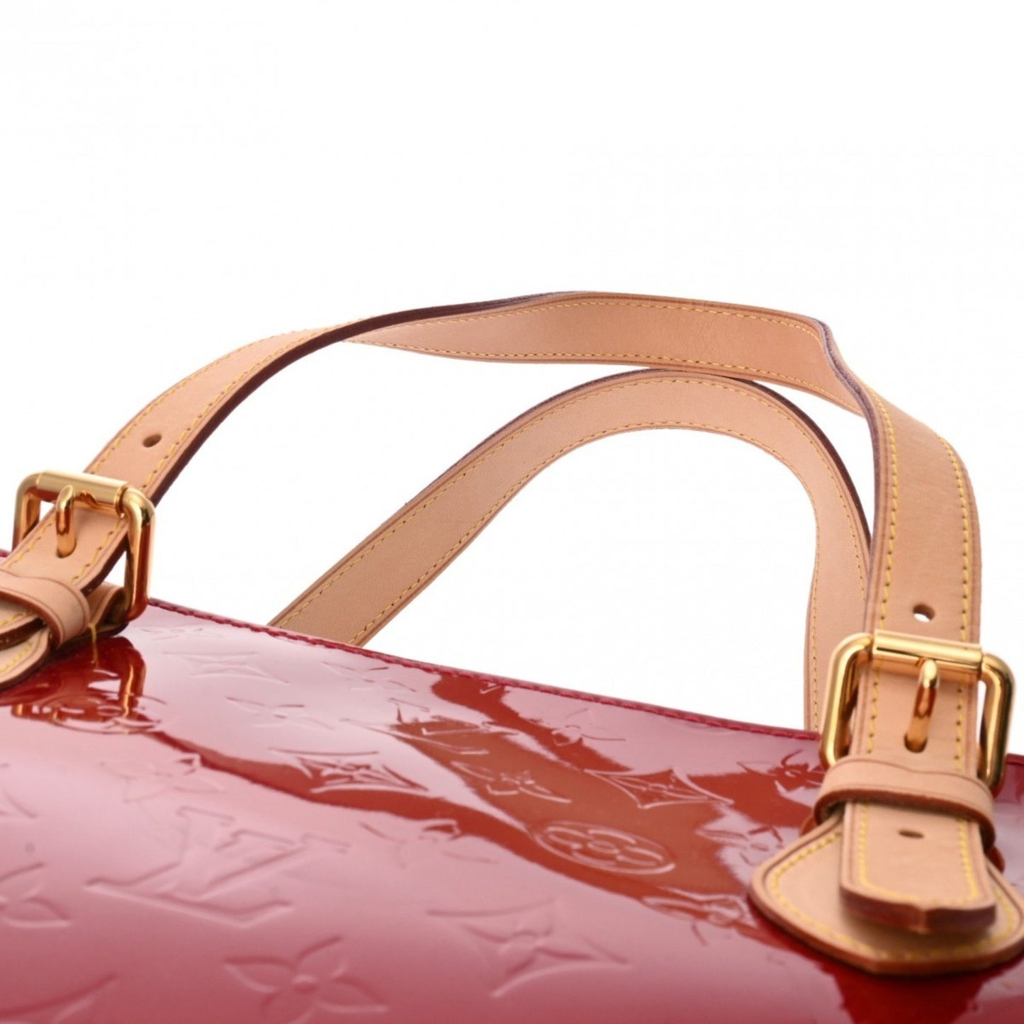 Louis Vuitton Brentwood Red Patent Leather Tote Bag