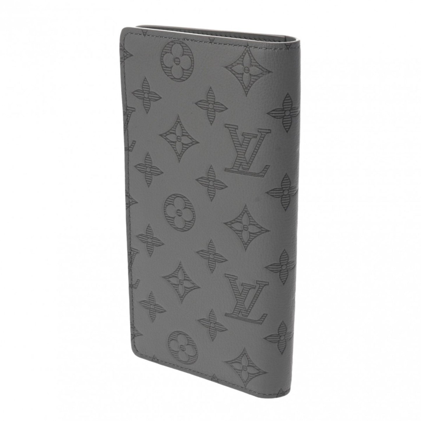 Louis Vuitton Portefeuille Brazza Grey Leather Wallet Accessories