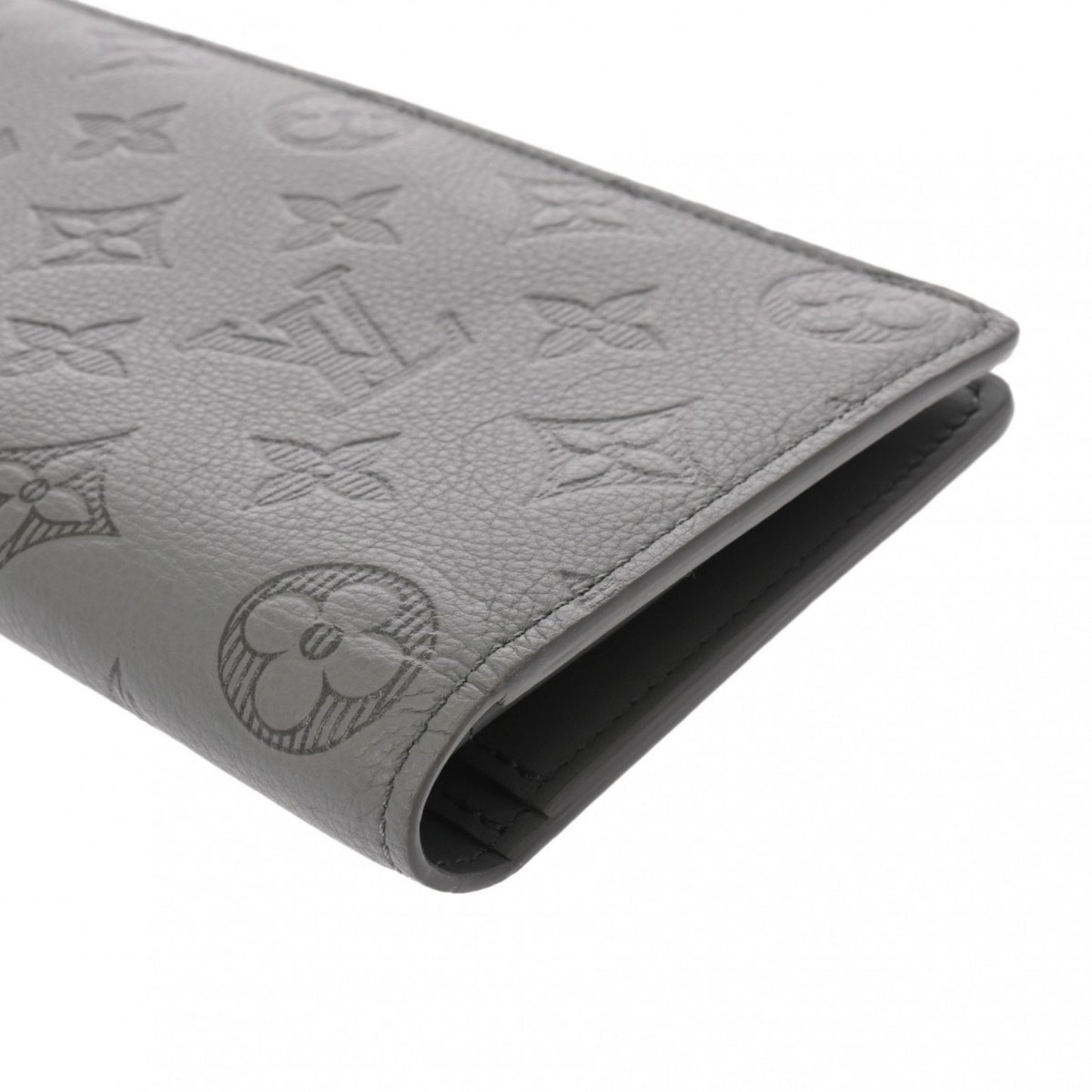 Louis Vuitton Portefeuille Brazza Grey Leather Wallet Accessories