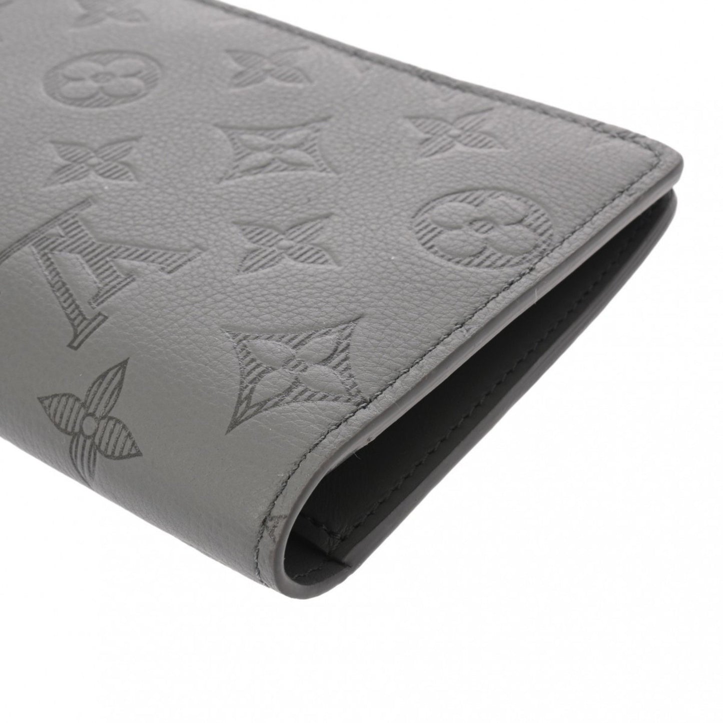 Louis Vuitton Portefeuille Brazza Grey Leather Wallet Accessories