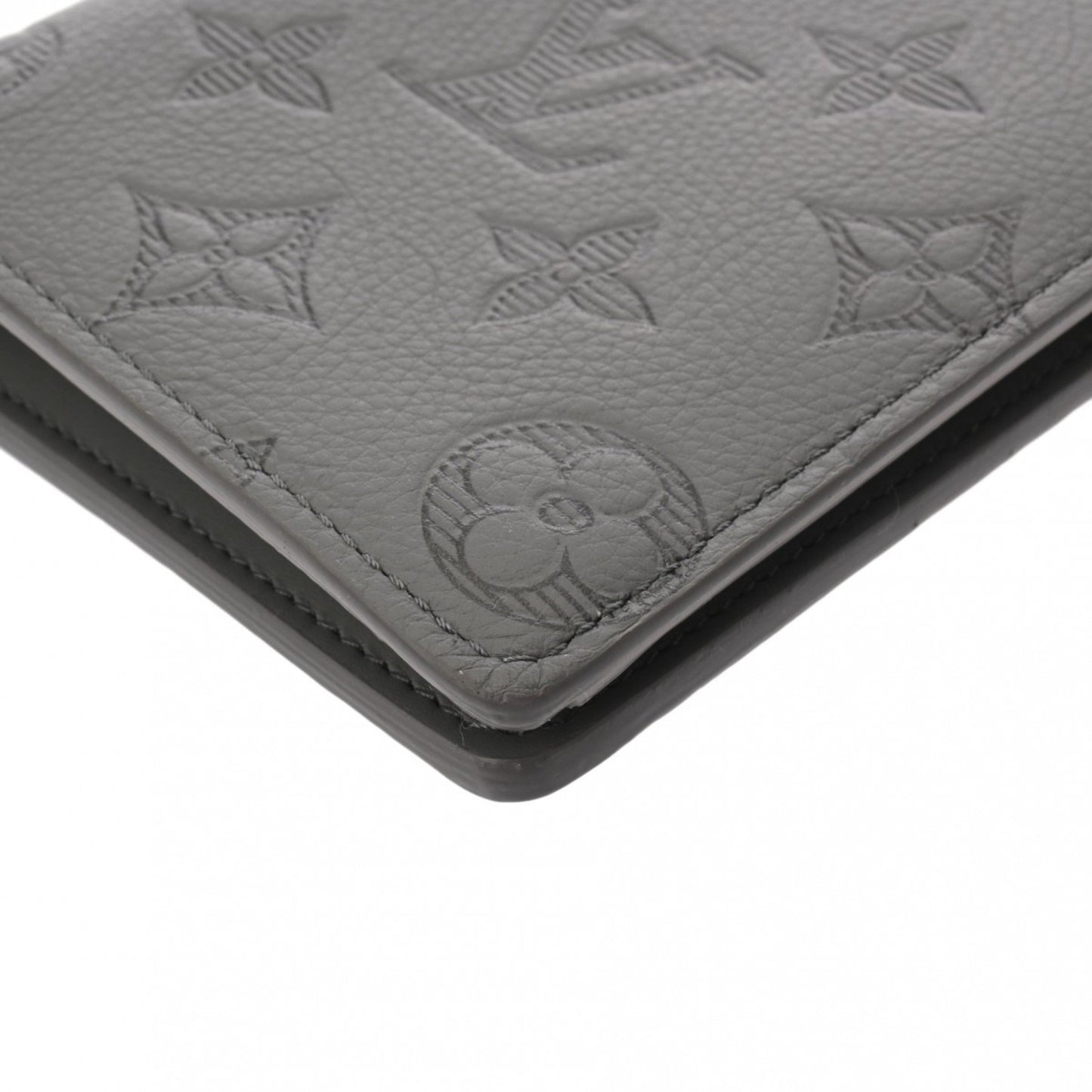 Louis Vuitton Portefeuille Brazza Grey Leather Wallet Accessories