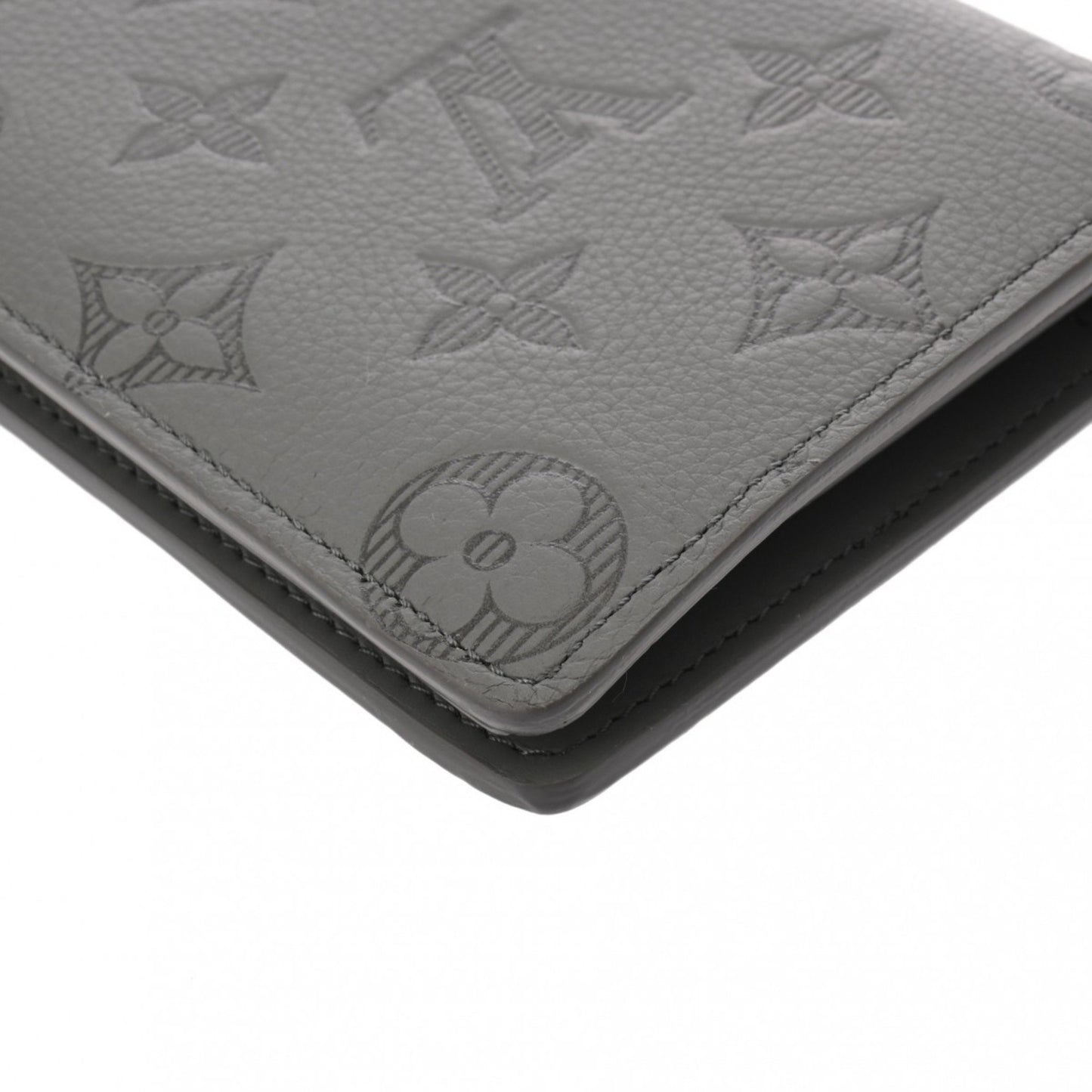 Louis Vuitton Portefeuille Brazza Grey Leather Wallet Accessories