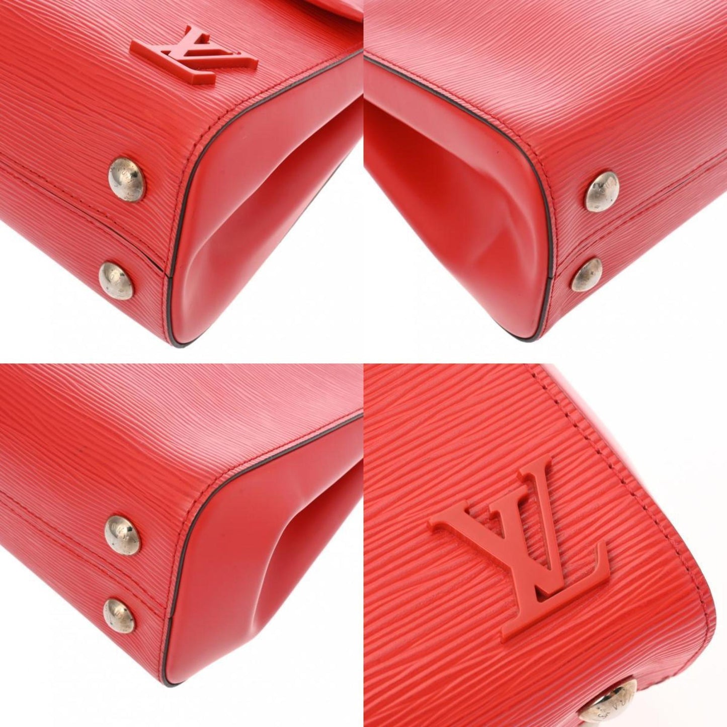 Louis Vuitton Cluny Red Leather Hand Bag