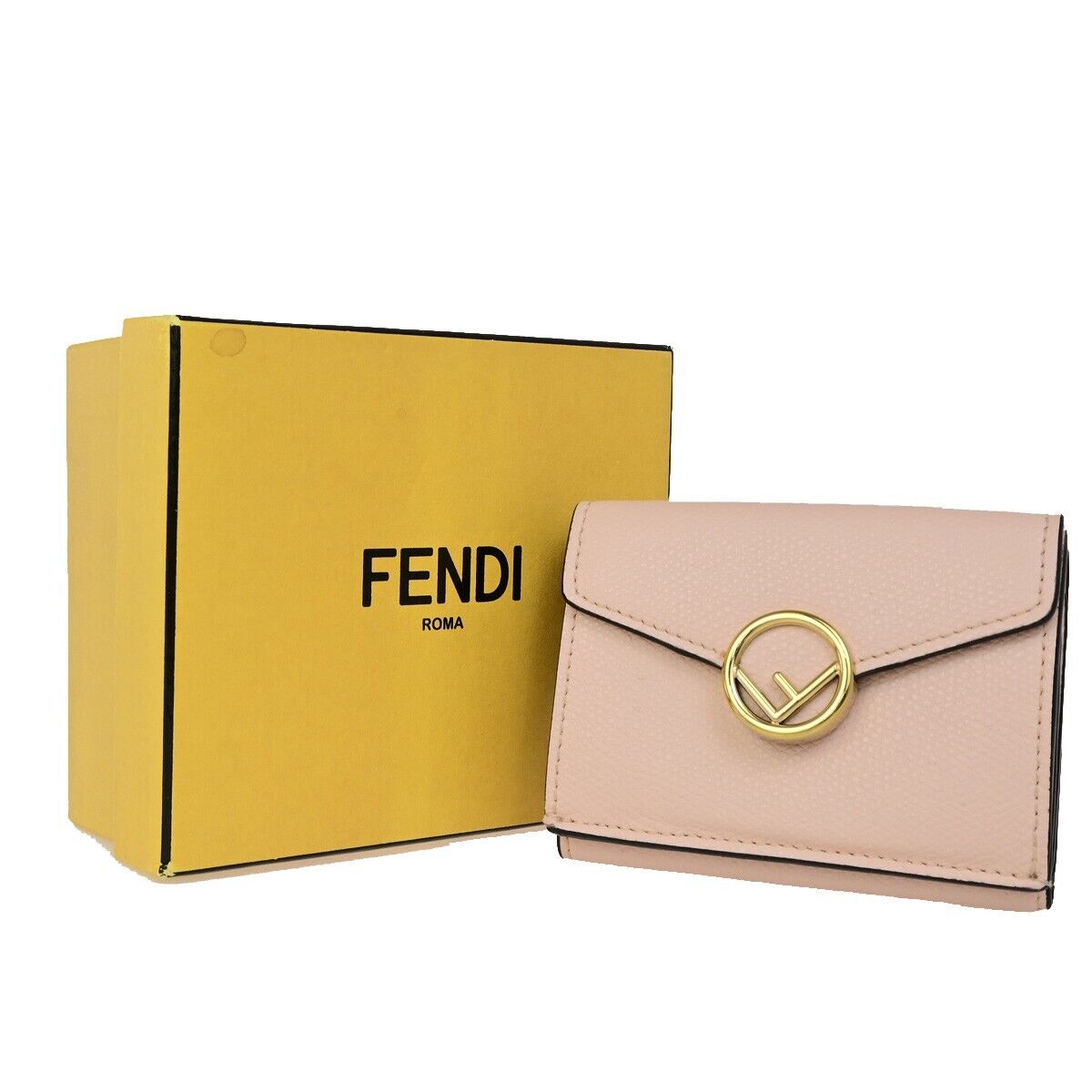 Fendi Zucca Pink Leather Wallet Accessories