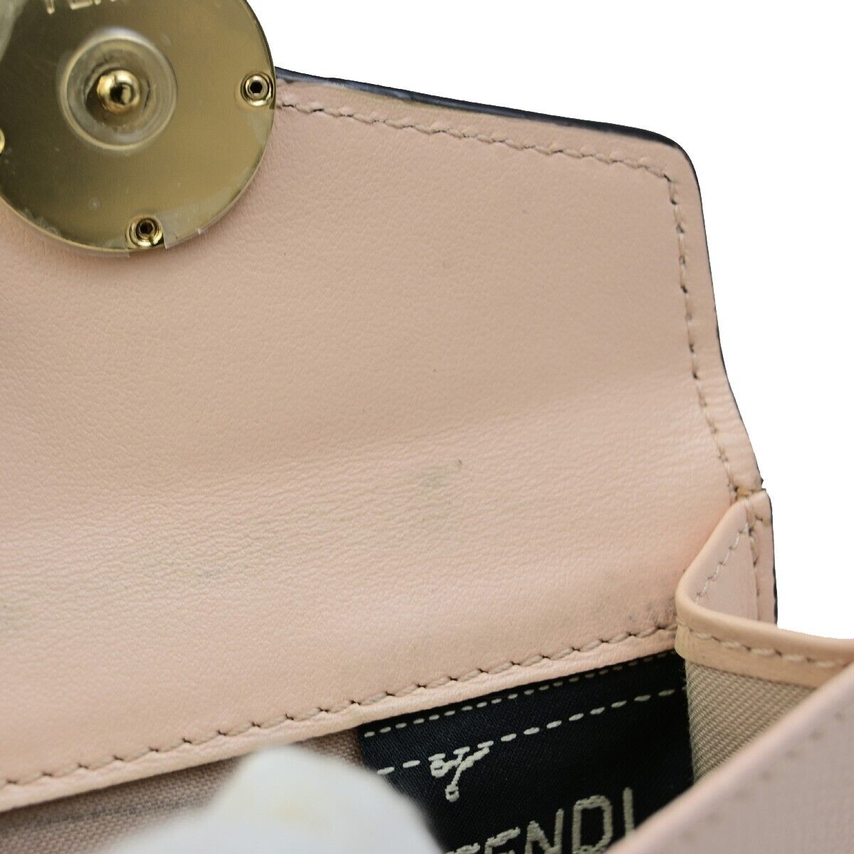 Fendi Zucca Pink Leather Wallet Accessories