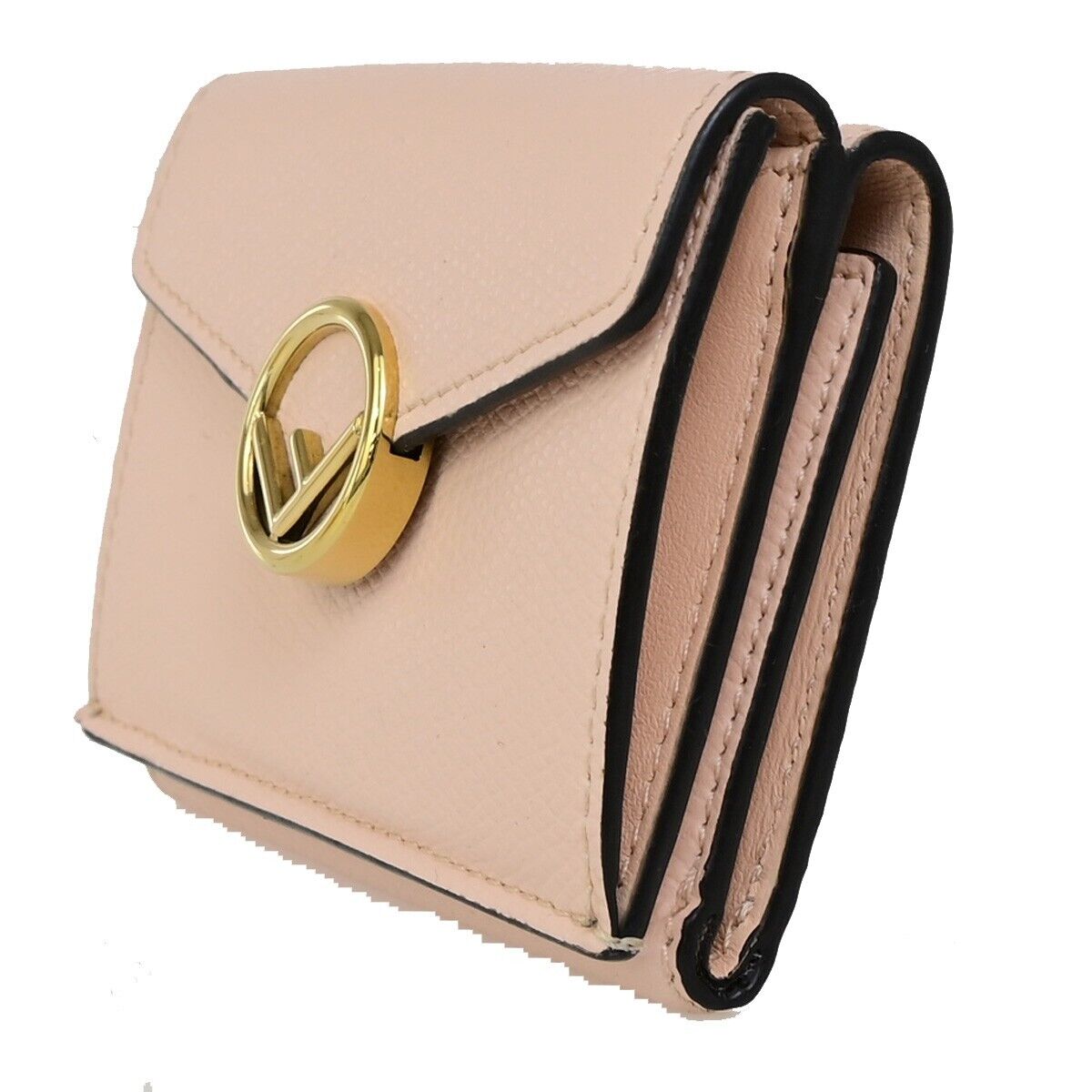 Fendi Zucca Pink Leather Wallet Accessories