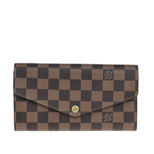 Louis Vuitton Sarah Brown Canvas Wallet Accessories