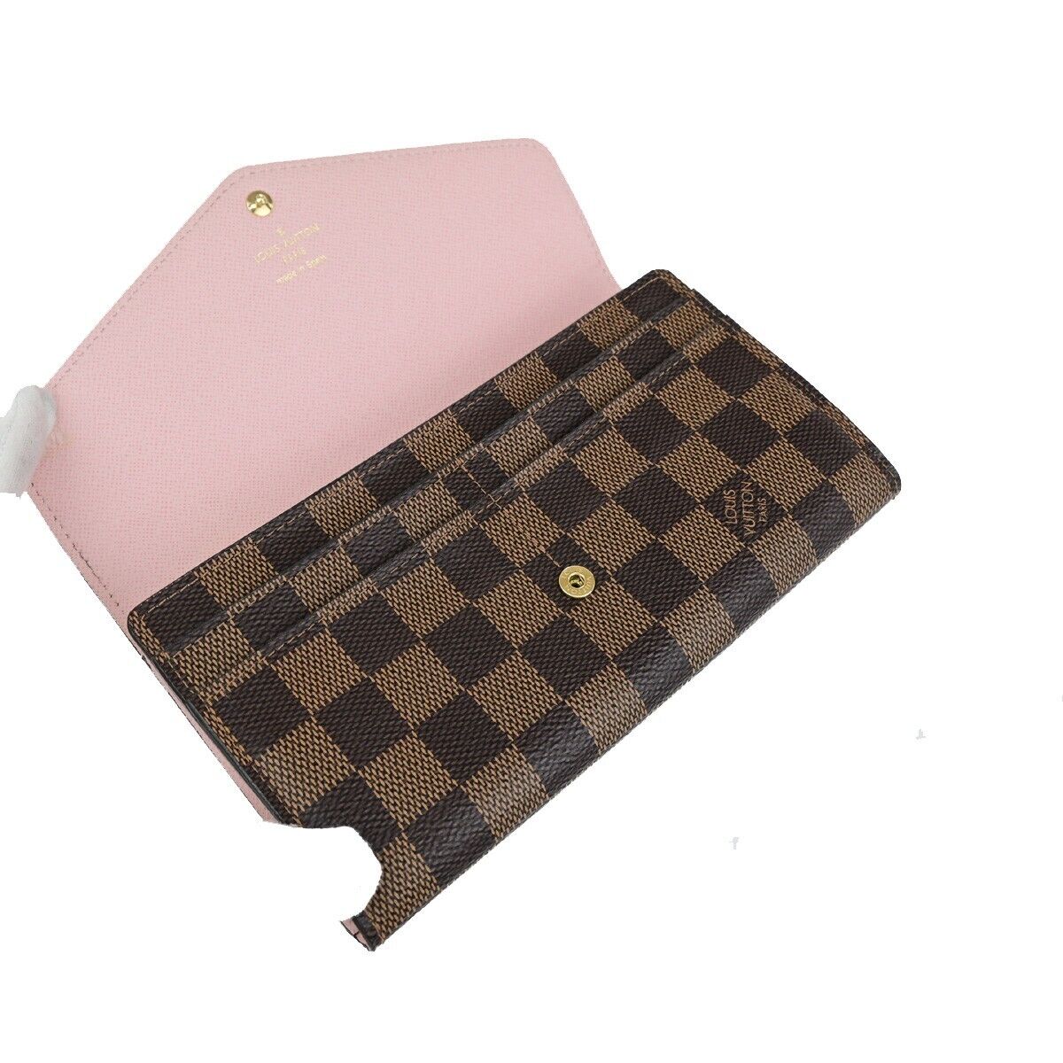 Louis Vuitton Sarah Brown Canvas Wallet Accessories