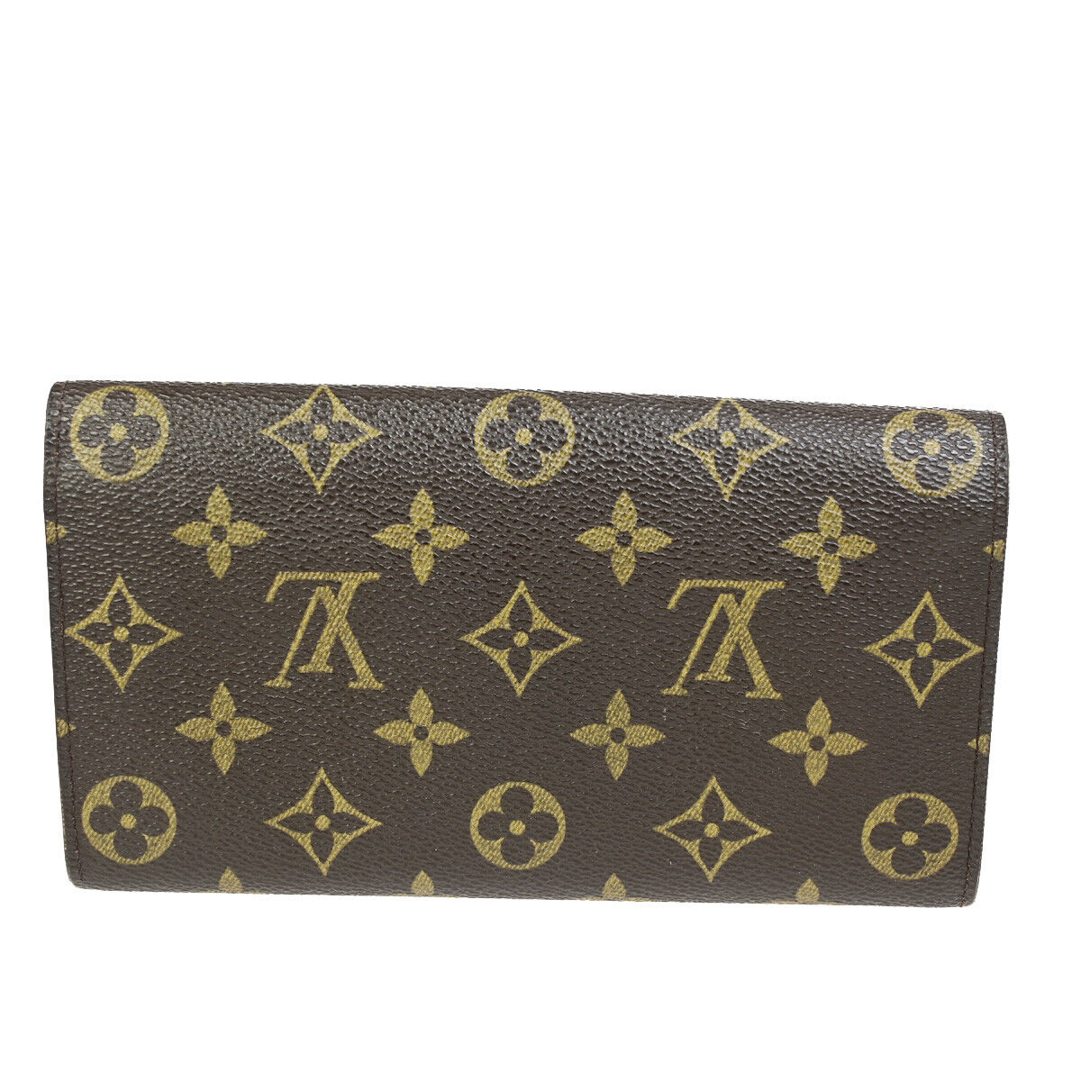 Louis Vuitton Porte Monnaie Credit Brown Canvas Wallet Accessories