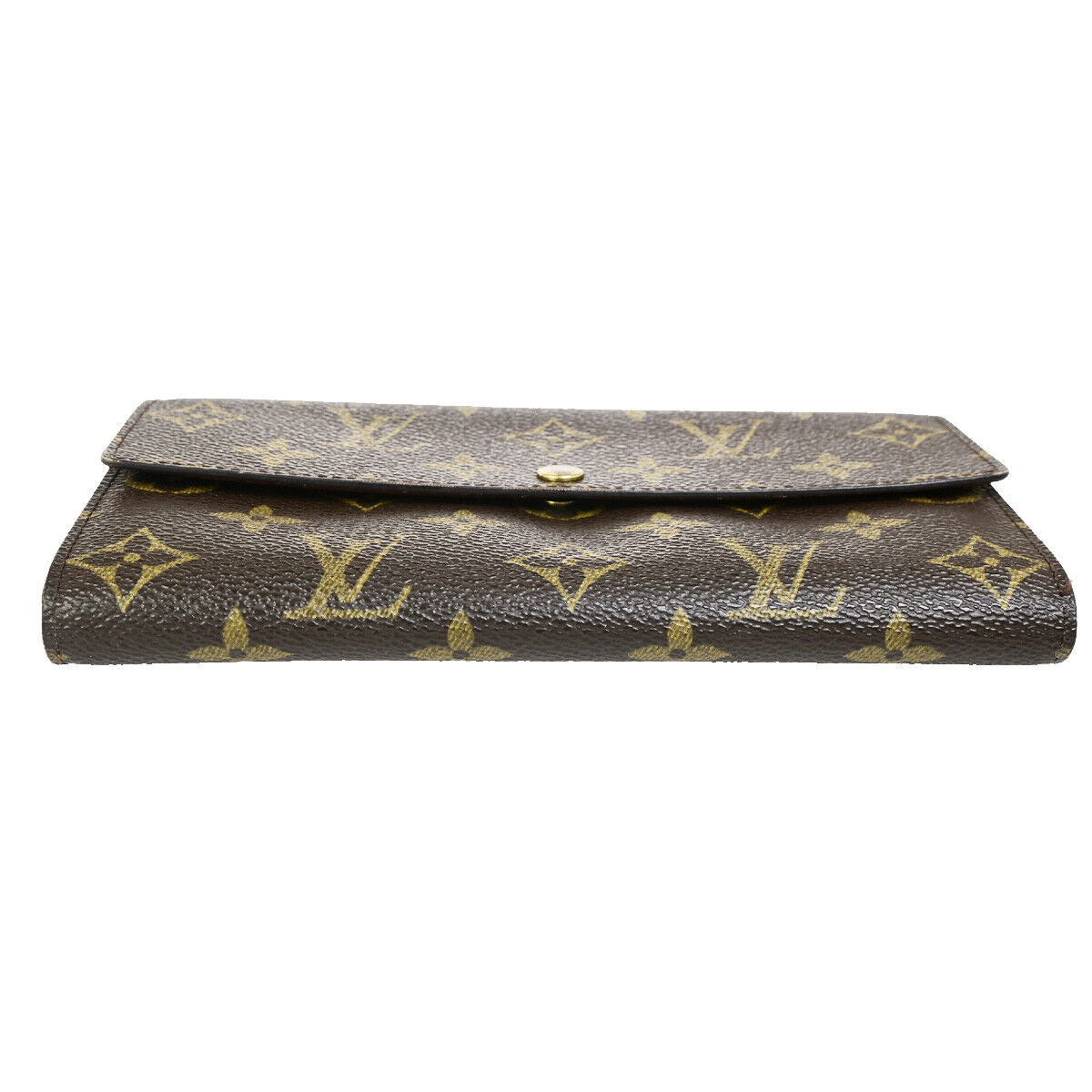 Louis Vuitton Porte Monnaie Credit Brown Canvas Wallet Accessories