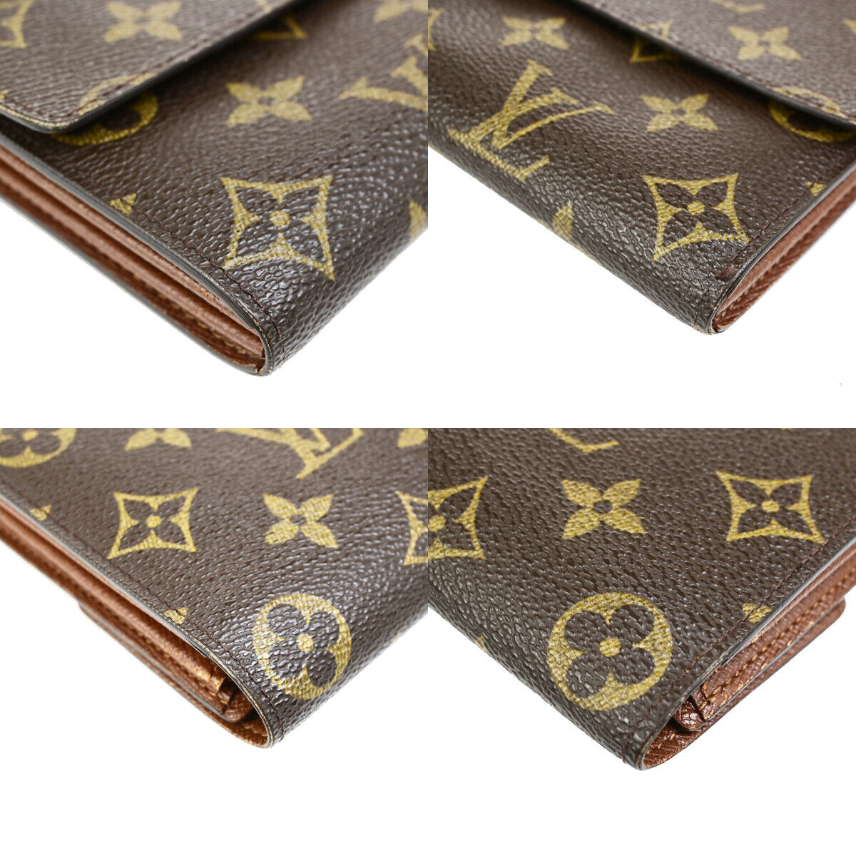 Louis Vuitton Porte Monnaie Credit Brown Canvas Wallet Accessories