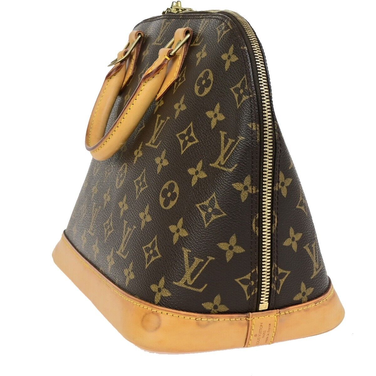 Louis Vuitton Alma Brown Canvas Hand Bag