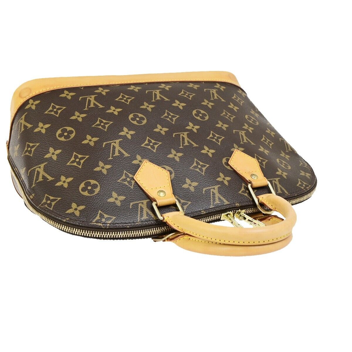 Louis Vuitton Alma Brown Canvas Hand Bag