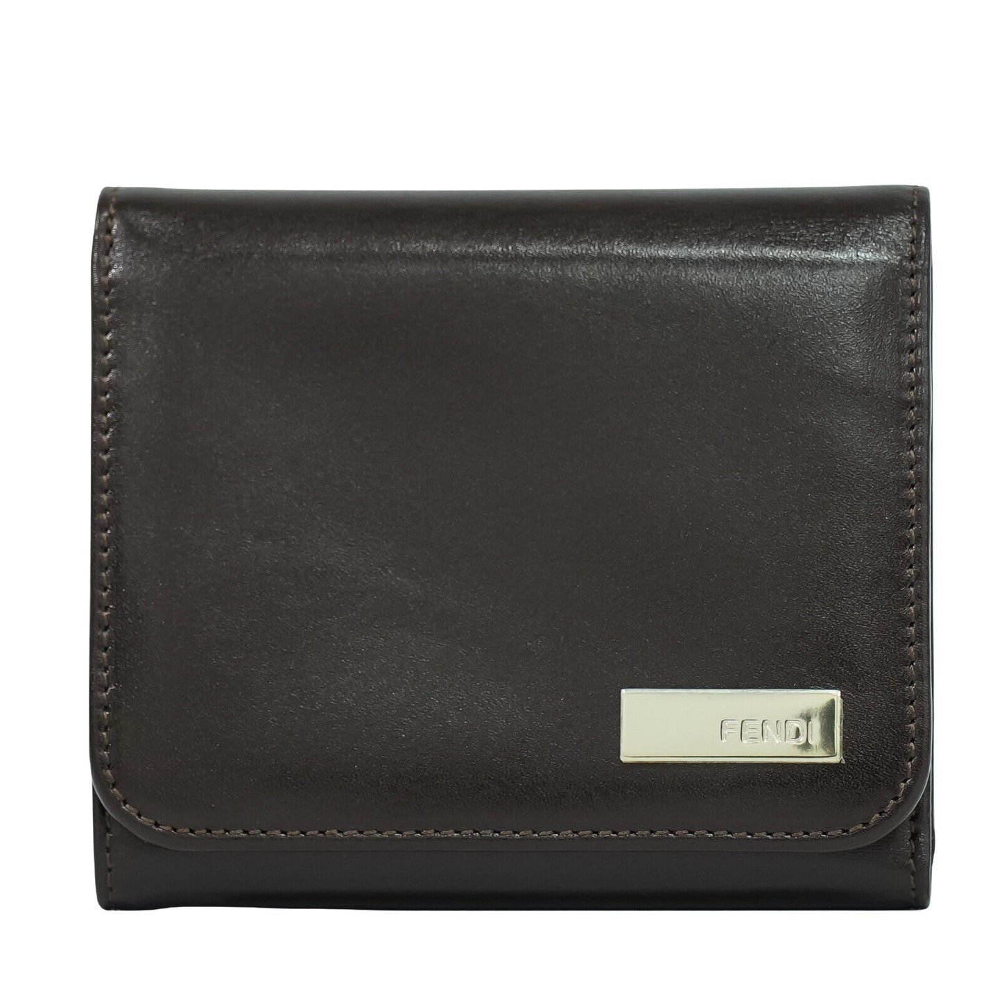 Fendi Brown Leather Wallet Accessories