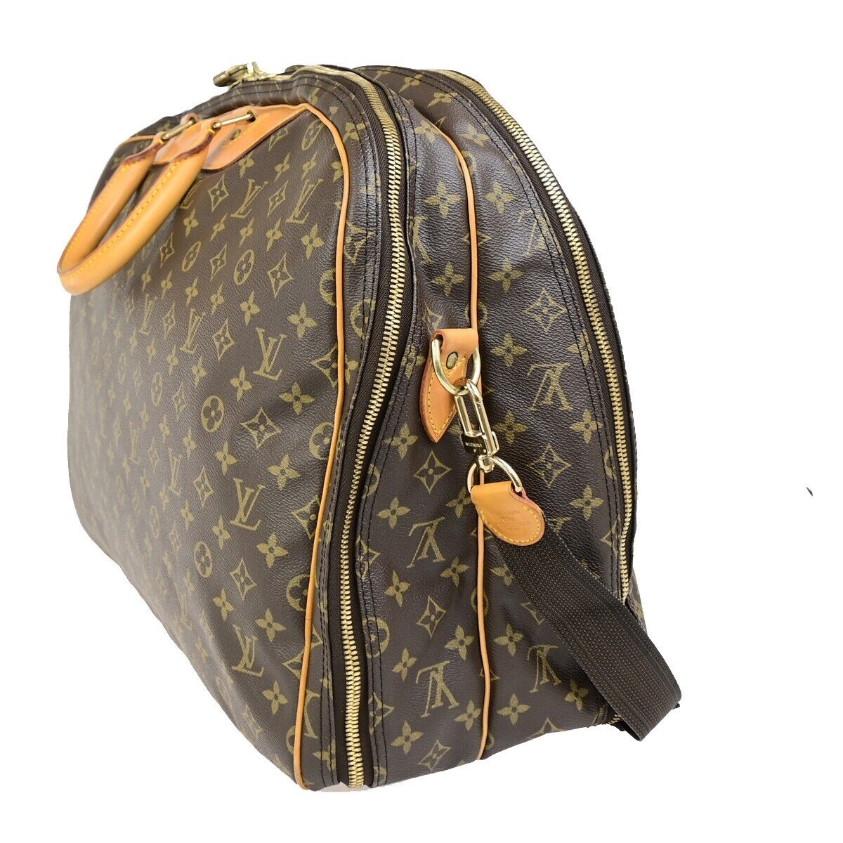 Louis Vuitton Alizé Brown Gold Plated Travel Bag