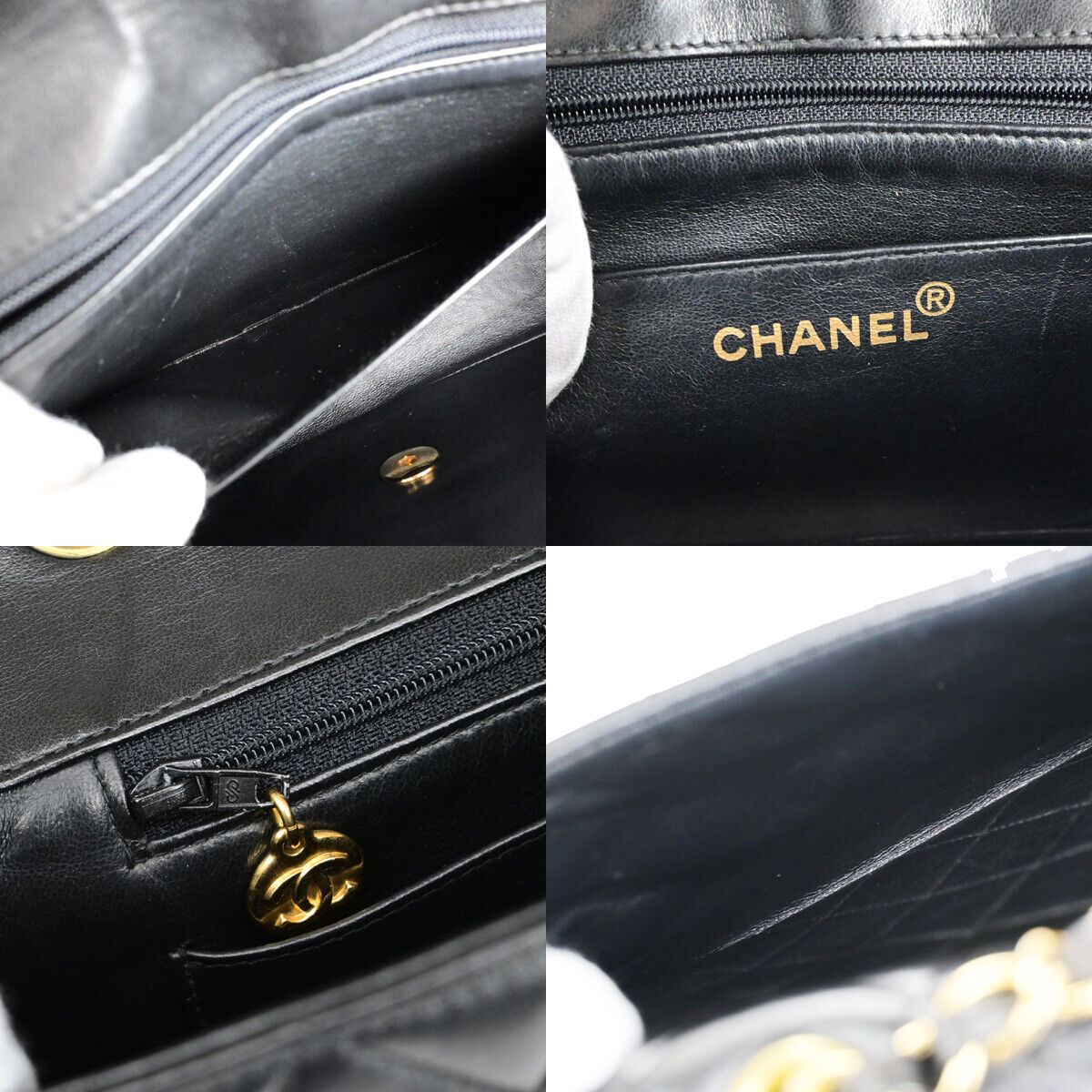 Chanel Single flap Black Leather Shoulder Bag