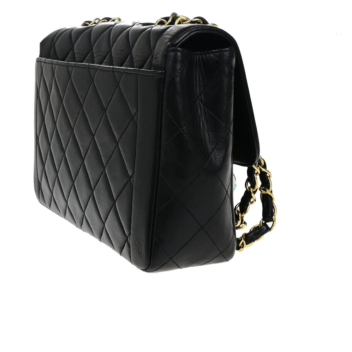 Chanel Single flap Black Leather Shoulder Bag