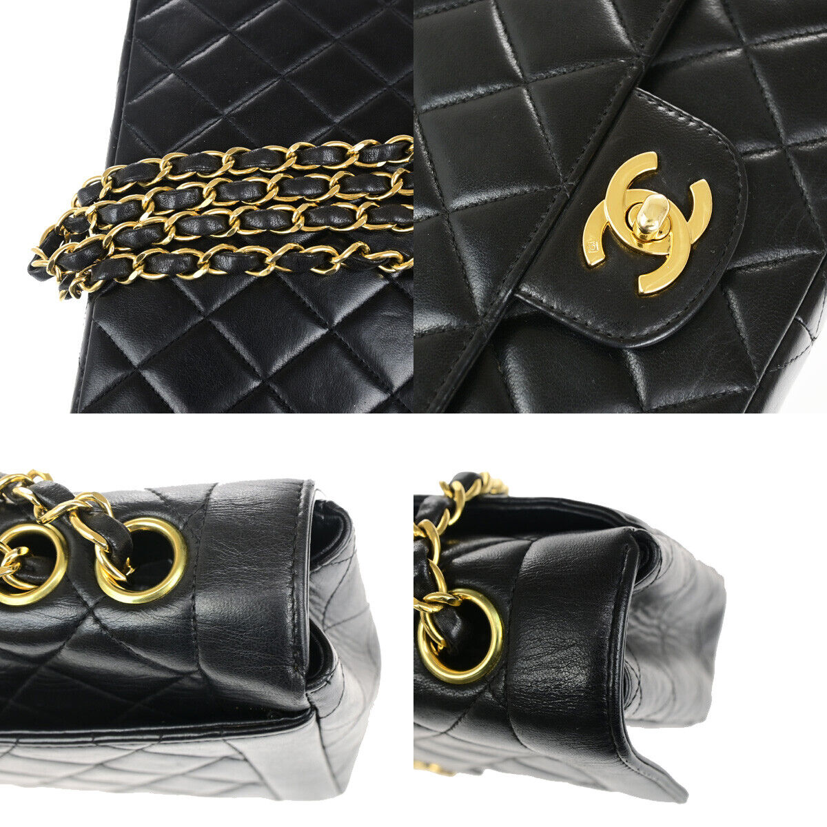 Chanel Single flap Black Leather Shoulder Bag