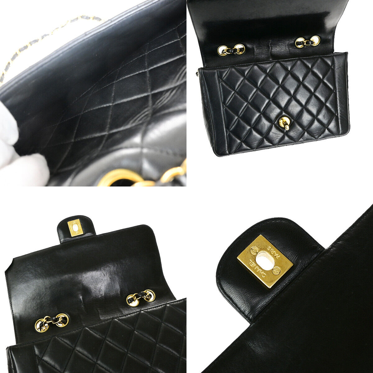 Chanel Single flap Black Leather Shoulder Bag