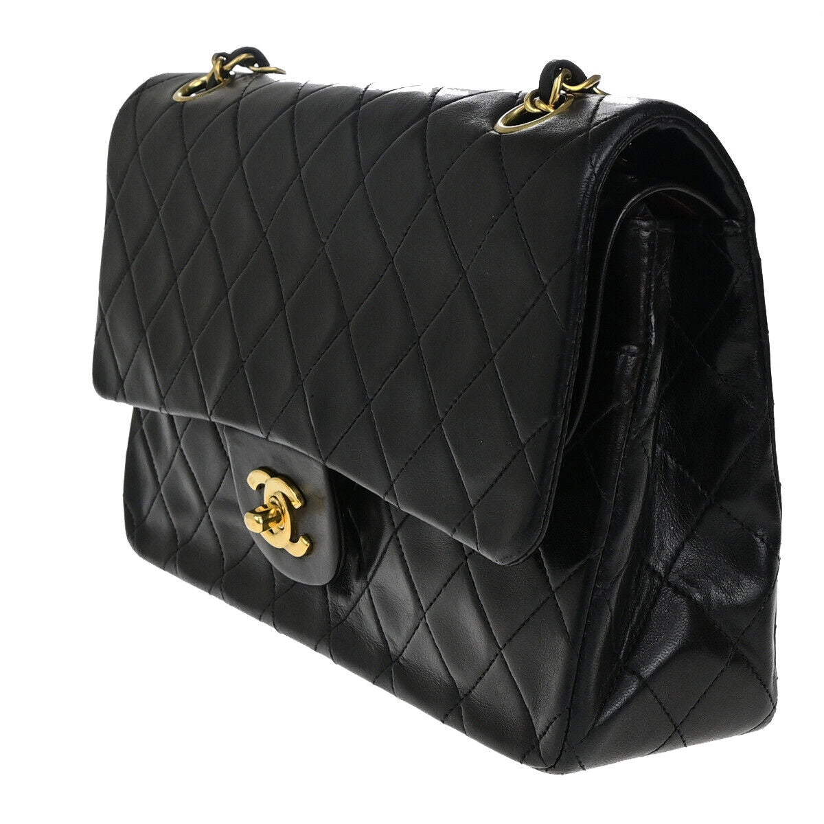 Chanel Timeless 26 Black Leather Shoulder Bag