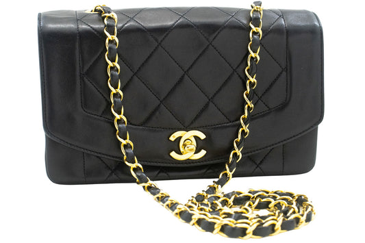 Chanel Diana Black Leather Shoulder Bag