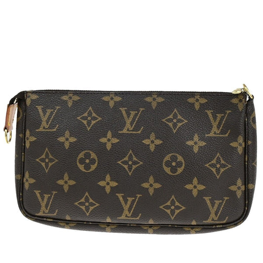 Louis Vuitton Pochette Accessoire Brown Canvas Clutch Bag