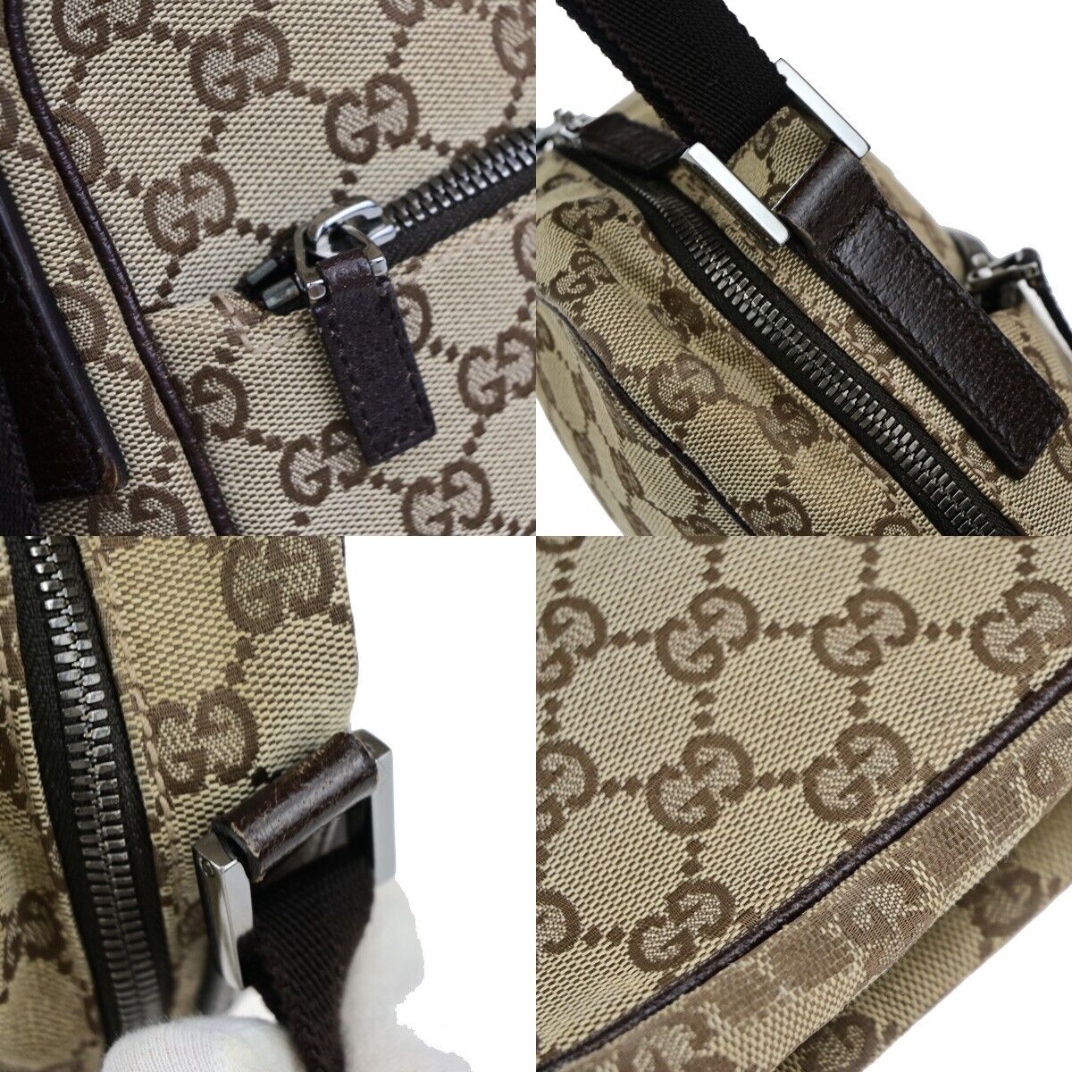 Gucci Beige Canvas Shoulder Bag