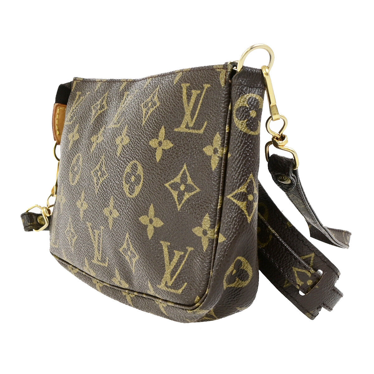 Louis Vuitton Pochette Accessoire Brown Canvas Clutch Bag