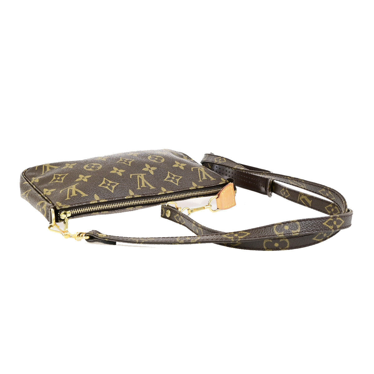 Louis Vuitton Pochette Accessoire Brown Canvas Clutch Bag