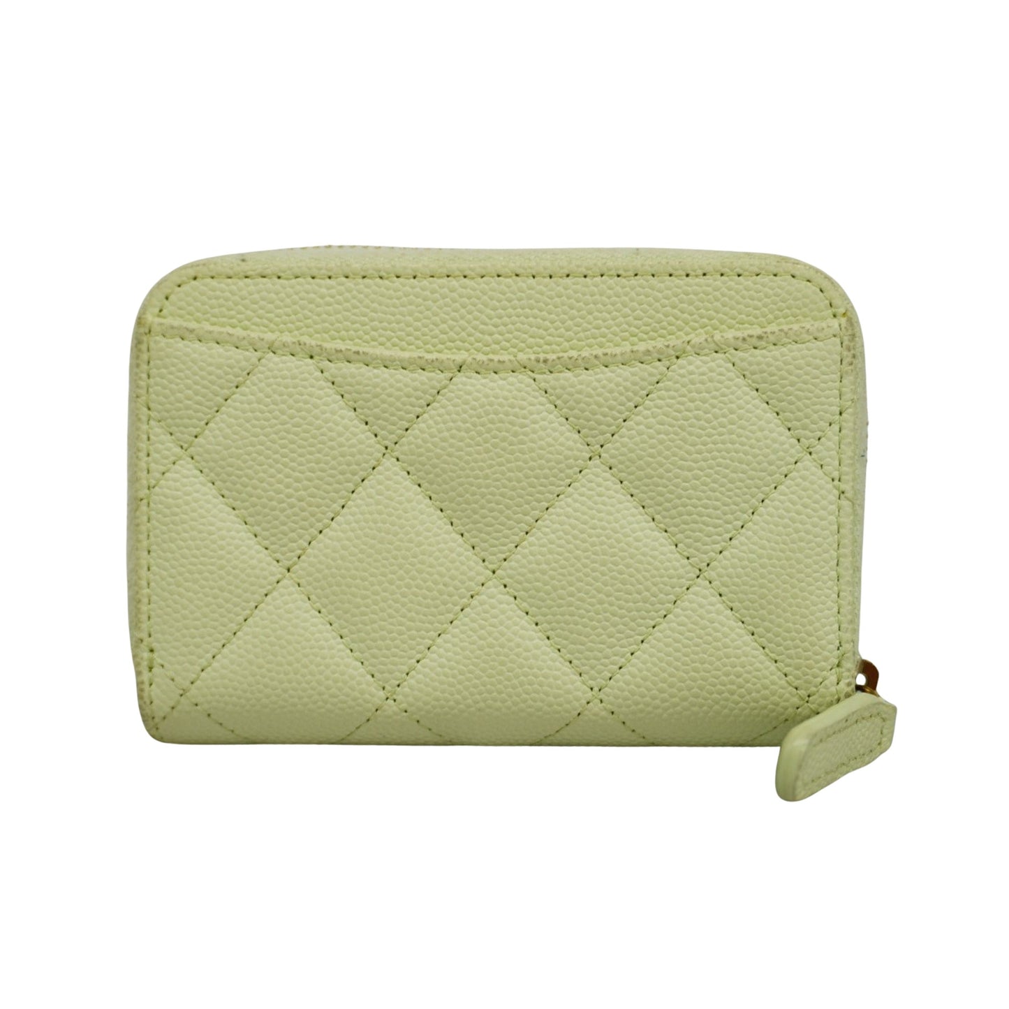 Chanel Logo CC Green Leather Wallet Accessories