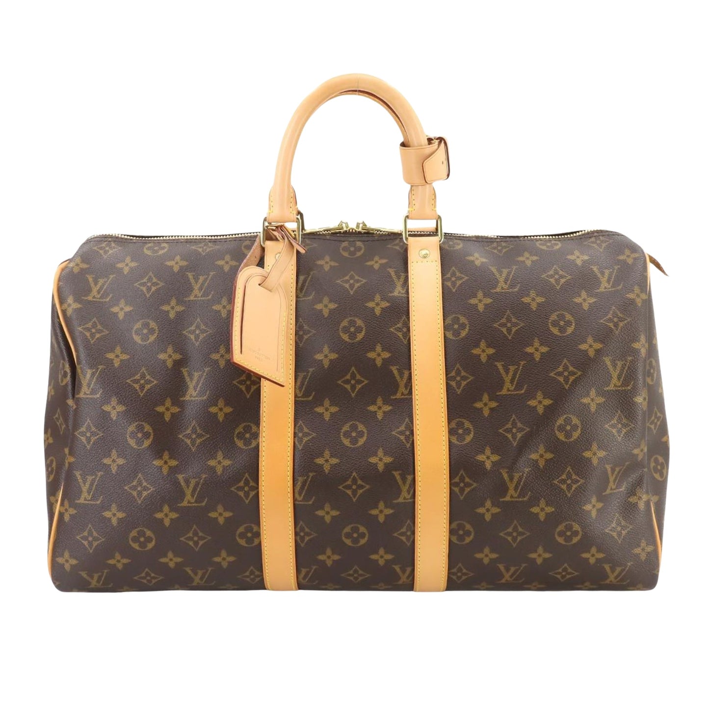 Louis Vuitton Keepall 45 Brown Canvas Travel Bag