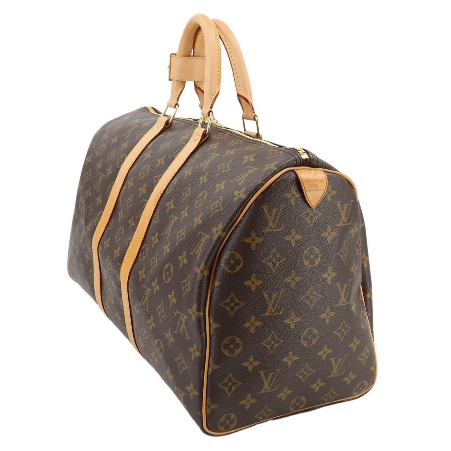 Louis Vuitton Keepall 45 Brown Canvas Travel Bag