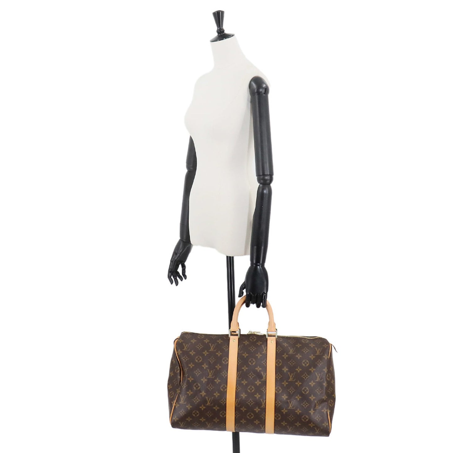 Louis Vuitton Keepall 45 Brown Canvas Travel Bag