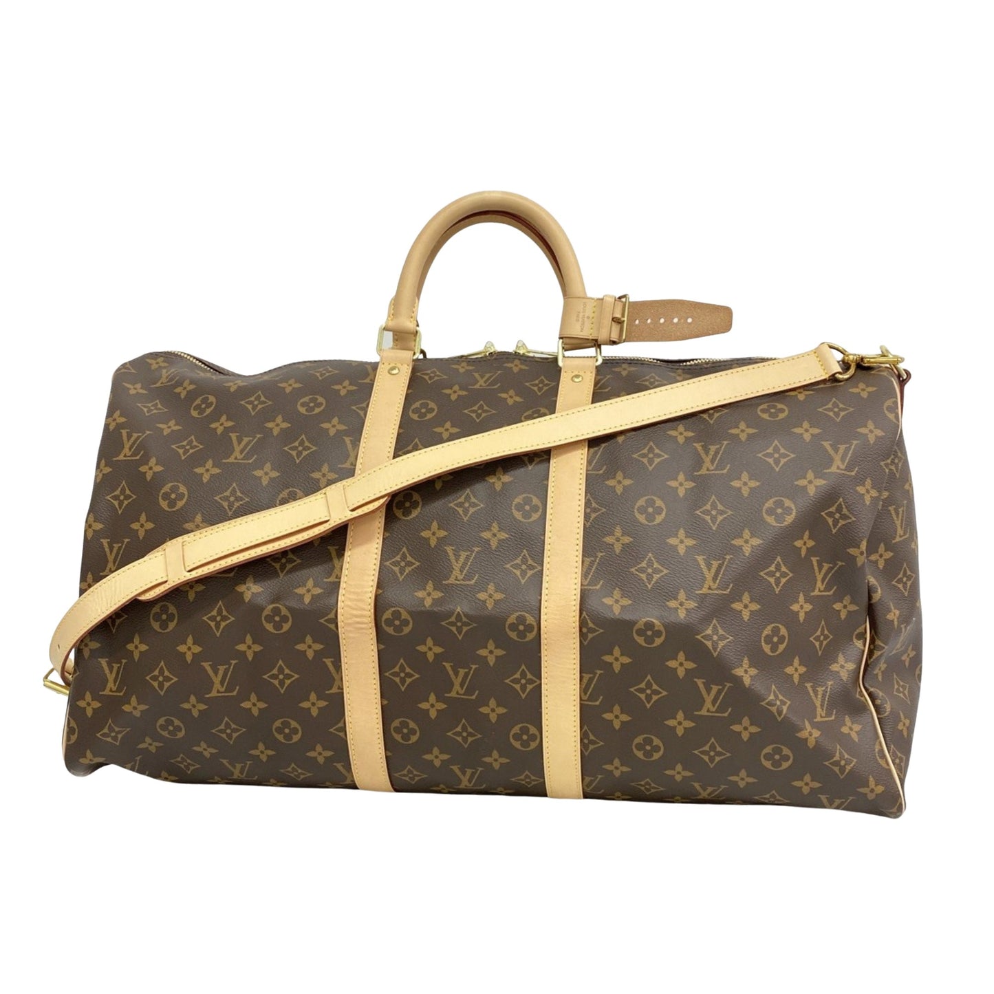 Louis Vuitton Keepall Bandouliere 55 Brown Canvas Travel Bag