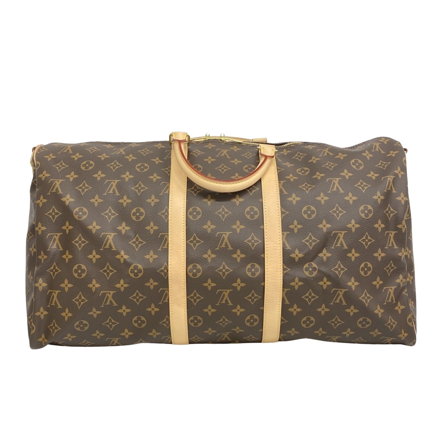 Louis Vuitton Keepall Bandouliere 55 Brown Canvas Travel Bag