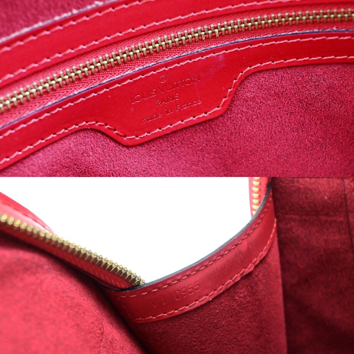 Louis Vuitton Lussac Red Leather Shoulder Bag