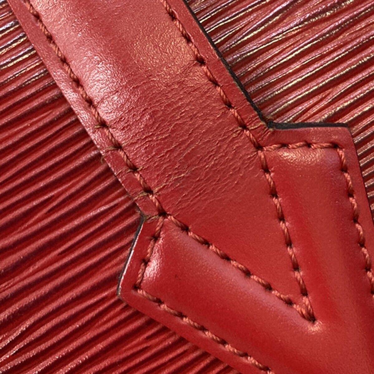 Louis Vuitton Lussac Red Leather Shoulder Bag